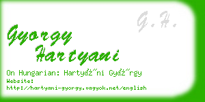 gyorgy hartyani business card
